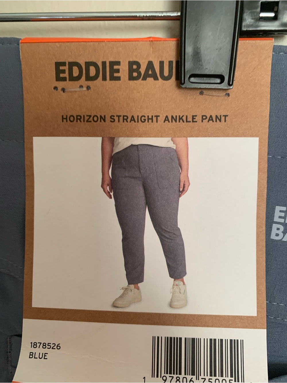 New Woman’s Eddie Bauer Horizon Straight Ankle Pants - Slate Blue. Size 16